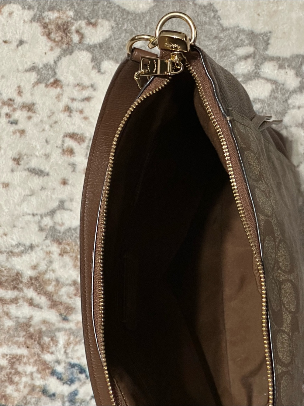 Coach Marlon Brown Signature Canvas Shoulder Bag - Picture 5 of 6
